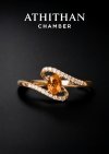 Orange Sapphire Ring