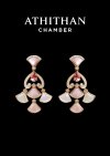Padparadscha & Mother of Pearl Earrings