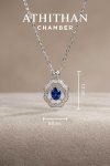 ORIENTAL FRAME - Royal BlueSapphire Pendant Necklace
