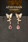 BUTTERFLY DROP Padparadscha Earrings