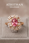 FLOWER PASSAGE Padparadscha Sapphire Ring
