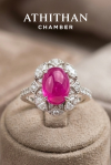 MADAME ROYALE - Burma Ruby Cabochon Ring