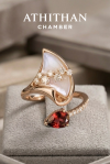 ROSELINE VEIL - Garnet & Mother of Pearl Ring (พรีออเดอร์ 45 วัน)