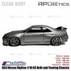 APlastic R33 Nissan Skyline 1/10 RC Drift and Touring Chassis Clear Body Lexan Wheelbase 259mm