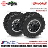 Traxxas Part #10770 Rear Tire with Rim & Foam Inserts (2 Pcs) Pre-Glued Dual Profile Sledgehammer RC Mini Maxx BL-2S