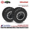 Traxxas Part #10771-STBLK Front Tire with Black Rim & Foam Inserts (2 Pcs) Pre-Glued Dual Profile Sledgeham