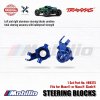 Traxxas Part #8937X Steering Blocks Blue-anodized Left & Right for RC Slash Maxx Truck