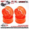 Spare Part LC Racing C8048 25mm Fluorescent Orange Wheels PTG-2 PTG-2R