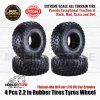 4 Pcs 2.2" Rubber Tires Tyres Wheel Ban 120 mm for 1/10 RC Car Crawler