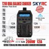 SKYRC T200 AC/DC 200W 12A Baterai Lipo Dual Balance Charger Discharger