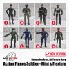 Action Figure - 1 Pcs Simulation Mini Army Soldier Flexible Rc MN WPL