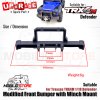 Upgrade Modified Front Bumper with Winch Mount for TRX4M Defender (A)