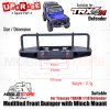 Upgrade Modified Front Bumper with Winch Mount for TRX4M Defender (B)