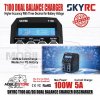 SKYRC T100 5A 2x50W AC/DC Dual Balance Charger Discharger Baterai