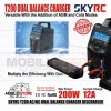 SKYRC T200 AC/DC 200W 12A Baterai Lipo Dual Balance Charger Discharger