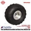 Traxxas 3665: Tires & Wheels, Assembled, Glued (Satin Chrome Wheels, Terra Groove Dual Profile Tires, Foam Inserts) (Nitro Rear/ Electric Front) (2)