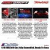 Traxxas Ford Mustang 4-Tec Drift 1/10 RWD Car Waterproof RTR TSM with Wireless Module