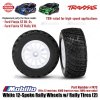 Traxxas Part #7473 White 12-Spoke Rally Wheels with Rally Tires 2 Pcs for RC Ford Fiesta ST