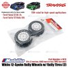 Traxxas Part #7473 White 12-Spoke Rally Wheels with Rally Tires 2 Pcs for RC Ford Fiesta ST