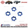 Traxxas Part #7758 Wheel Nuts Splined 17mm Serrated Blue-anodized 4 Pcs for E-Revo Sledge X-Maxx XRT