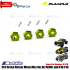 Rlaarlo Part #R11173 H12 Green Metals Wheel Hex Set For RZ001 and XTS-F10
