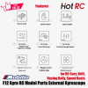 HotRC F12 Gyro RC Model Parts External Gyroscope for RC Cars Drift Racing Rally Speed Boats