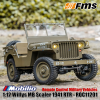 FMS RC Car 1/12 1941 MB Scaler Willys 2.4G 4WD RTR Crawler Military Truck Offroad Vehicle