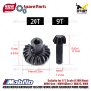 Spare Part Steel Bevel Axle Gear 9T/20T Drive Shaft Gear Set 4mm Output for 1/12 Scale RC MN Model MN98 MN99S Gen 2 MN82S MN78