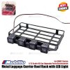 Metal Luggage Carrier Roof Rack with LED Light for MN82 Series 1/12 Scale RC Car Upgrade Parts Accessories