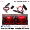 Upgrade Part Rear Red LED Light Lamp Bar 32/65mm for 1/10 1/12 RC Car Axial SCX10 Traxxas TRX4 RGT MN and More