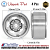 Upgrade Part Lightweight Alloy 2.2 Inch Rims Beadlock Wheel Hub Set for 1:10 1:8 Scale RC Car Crawler Adventure