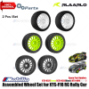 Rlaarlo Part #XTS-032 Green #XTS-033 Black #XTS-084 White Assembled Wheel Set for XTS-F10 RC Rally Car