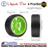 Upgrade Part Rubber Tires and Plastic Wheels Rims 12mm Hex for 1:10 On Road Touring Street Car