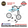 Metal Alloy Mini BMX Bicycle Sepeda Simulation RC Crawler Accessories