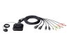 CS22H : 2-Port USB 4K HDMI Cable KVM Switch with Remote Port Selector