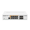 CRS112-8P-4S-IN : 8-Port Gigabit Smart Switch with PoE-Out and 4 SFP Cages | Desktop Case, RouterOS L5