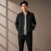 เสื้อแจ็คเก็ต ผู้ชาย สีดำ ผ้าไมโครทัสลาน ( Micro Taslan )