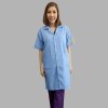 กาวน์ยาว แขนสั้น สีฟ้า