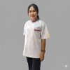 เสื้อกุ๊ก สากล แขนสั้น สีขาว แต่งแถบลายธงชาติ
