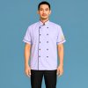 เสื้อกุ๊กสากล สีขาว กุ๊นดำ ผ้าดีวาย
