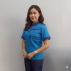 เสื้อแม่บ้าน คอจีน สีน้ำเงิน เเต่งกรม