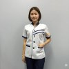 เสื้อแม่บ้าน คอจีน สีเทา เเต่งกรม