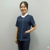 เสื้อแม่บ้าน คอป้าย สีกรม