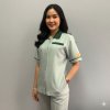 เสื้อแม่บ้าน คอฮาวาย สีเขียว