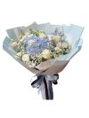 RRP Flower Themed Bouquet - Blue and White