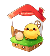 Happy Chicken House Mountain Keychain Holder
