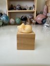 Orange Calcite Sleeping Cat mini carving