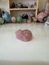 Sleeping Cat Rose quartz carving