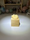 Orange Calcite Sleeping Cat mini carving