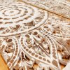 Distressed White Wash Flower Mandala 3-Piece Wood Wall Art 90cm